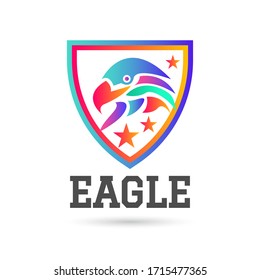 Logo del águila fría. Para la moderna ilustración vectorial del diseño del logotipo de la marca Business.