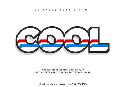 Cool editable text effect template