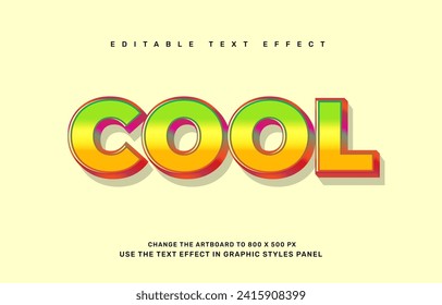Cool editable text effect template
