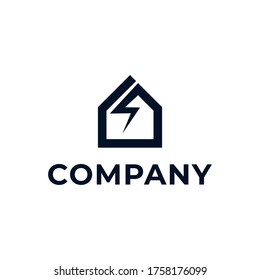 vector del logotipo de la casa eléctrica fría