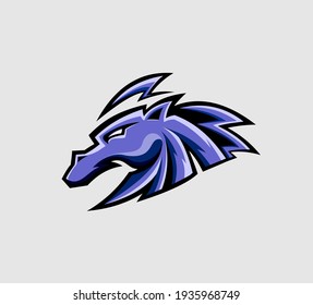 Cool and elegant Horse logo design. It is suitable for Esports team logos and sports teams.