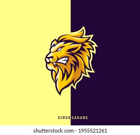 Cool and elegant lion logo design.