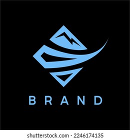 Cool and elegant mountain logo. perfect for outdoor tool company logos.