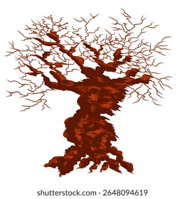 cool and elegant tree silhouette image design