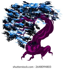 cool and elegant tree silhouette image design