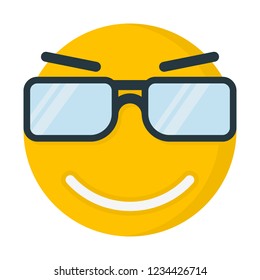 cool emoji with glasses