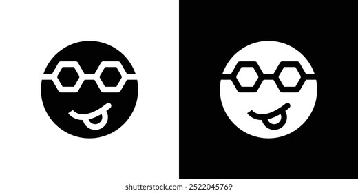Cool Emoji icon design simple vector symbol