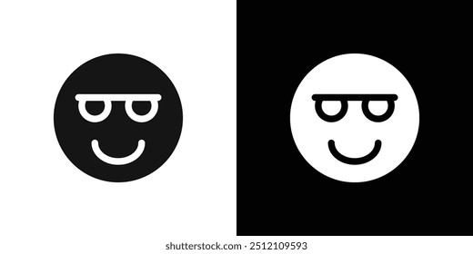 Cool Emoji Icon Flat fill set collection