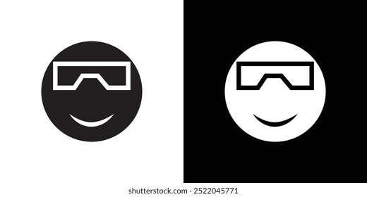 Cool Emoji Icon simple vector symbol