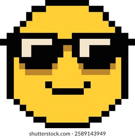 a cool emoji with pixel art style [Reupload]
