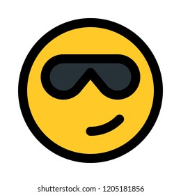 cool emoji with sunglasses