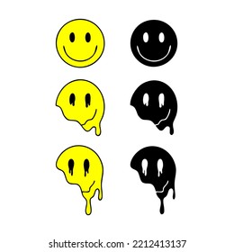 coole Emoji-Vektorgrafik mit Schmelzeffekt