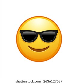 Cool emoticon with glasses vector emoji, 10 eps.