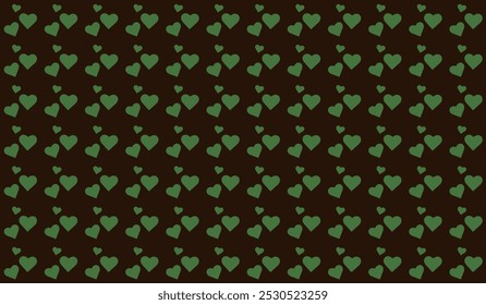 Cool Endless seamless pattern hearts  Bright Green vector hearts. Brown Green background Wallpaper for wrapping paper Background Vector illustration Textile Fabric design Pattern with hearts Heart y2k
