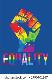 Cool Equality Shirt Lgbt Gay Pride Awareness Month June Vector Illustration Graphic Design for Document and Print