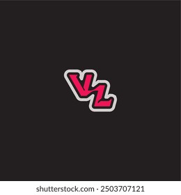 cool esport concept VL dynamic line monogram logo letter bold sporty gaming style