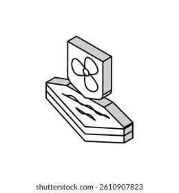 cool fabrics properties isometric icon vector. cool fabrics properties sign. isolated symbol illustration