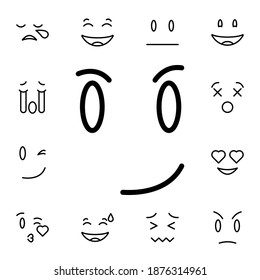 Cool, face flat vector icon in emotions pack