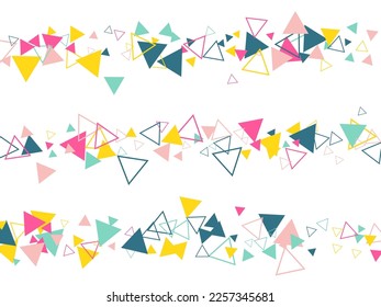  Cool Falling Triangles Explosion. Abstract colorful and creative triangle background, vector illustration