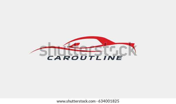 Cool, fast sports car outline \