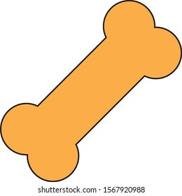 Cool filled outline icon design of a bone.