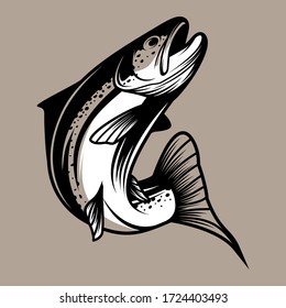 Cool fish vector, easy to use or print