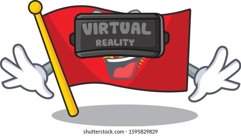 cool flag kyrgyzstan Scroll character using Virtual reality headset