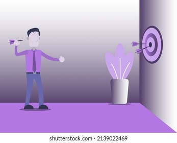 Cool flat character vector illustration in modern colors suitable for illustration of economic and business articles

