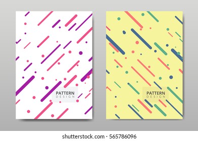 Cool flat geometric pattern colorful backgrounds. Applicable for Banners, Placards, Posters, Flyers. Eps10 vector template.