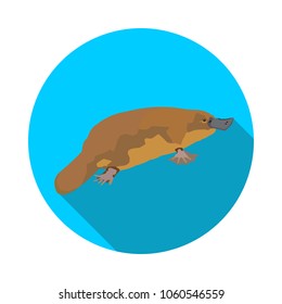 cool flat platypus icon in vector format