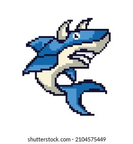 cool flat shark vector logo
