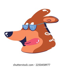 A cool flat sticker of dog 
