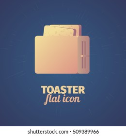 Cool flat toaster illustration