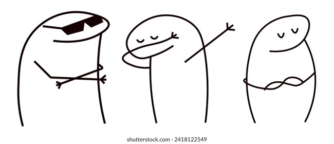 Cool Flork meme. Vector illustration