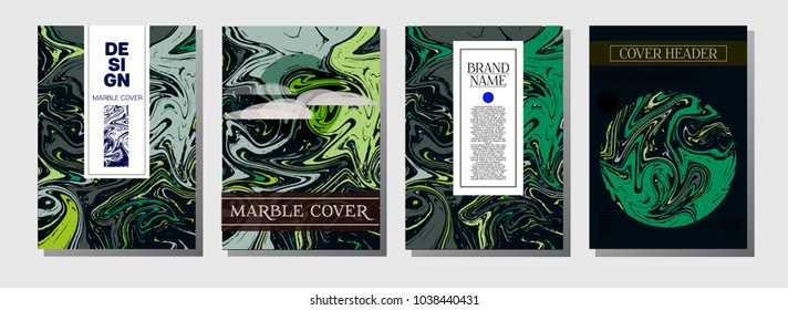 Cool Fluid Paint Cover Template. Business Invitation, Cool Marble Product Design. Corporate Identity, Liquid Paint Suminagashi. Modern Presentation, Magazine Cover, Title Page Hipster Design.