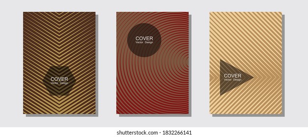 Juego de volantes fríos, fondos de afiches vectoriales de medio tono. Modelaciones equilibradas. Fondo de afiche musical de líneas de semitono. Geometría minimalista. Patrones de formas de líneas geométricas establecidos para el diseño de volante.