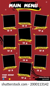 cool food and drink menu list design