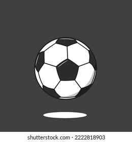 Cool football illustration for magazines, books, posters. A simple flat vector design