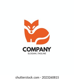 Cool Fox logo or icon. Easy to edit vector illustration of a fox.