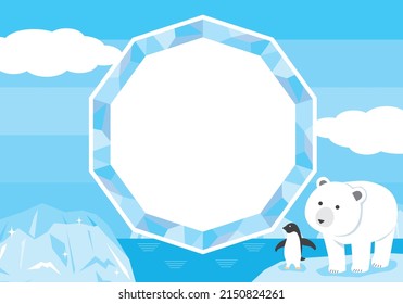 Cool frame material for polar bears and penguins
