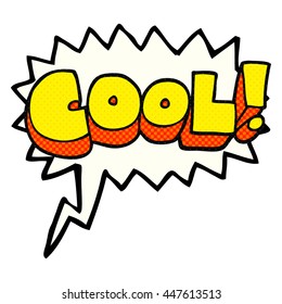 Coole freehand gezeichnete Comicbuch-Sprechblase-Cartoon-Symbol