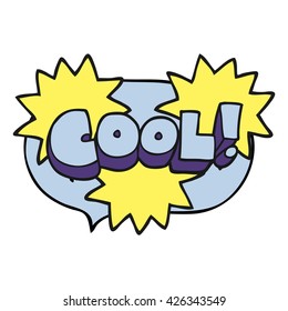 cooles, freehand gezeichnetes Cartoon-Symbol