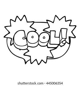 cool freehand drawn speech bubble cartoon symbol
