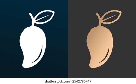 frische Mangofrucht mit goldener und weißer Textur