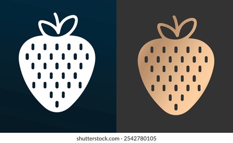 cool and fresh strawberries with a gold and white texture