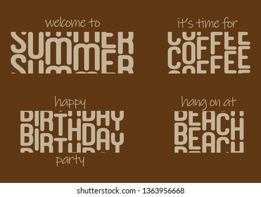 cool and fresh typography for different occations 