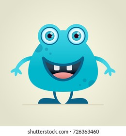 Cool, fun, cute Creature / alien - vector illustration 