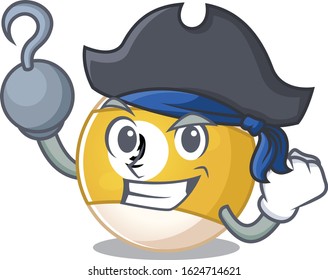 cool and funny billiard ball cartoon style wearing hat