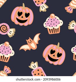 cool and funny candies having fun in halloween