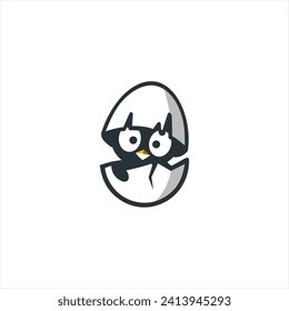 cool and funny duck egg logo design